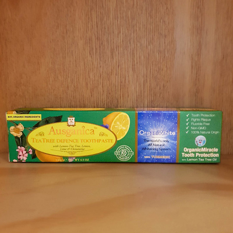 Ausganica Tea Tree Toothpaste With Lemon Tea Tree Lemon Lime & Clementine 130g