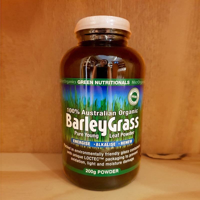 Green Nutritionals 100% Organic Australian Pure Young Leaf Barley Grass Powder 200g