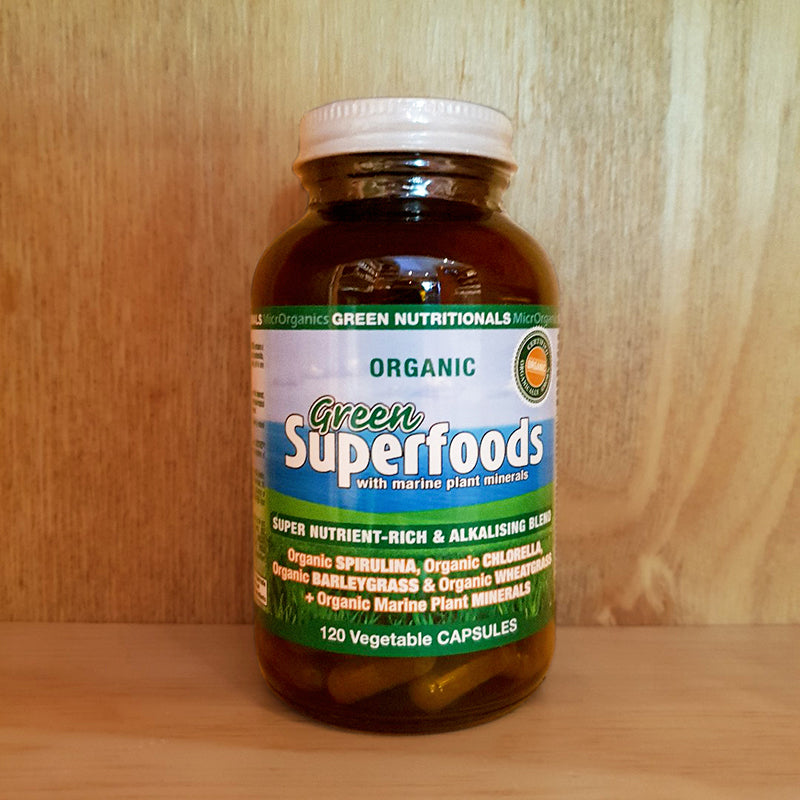 Green Nutritionals Green Superfoods + Marine Plant Minerals 120VCaps